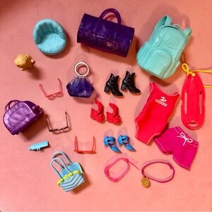 Mixed Barbie Fashion Doll Accessories Shoes Life Guard Sunglasses